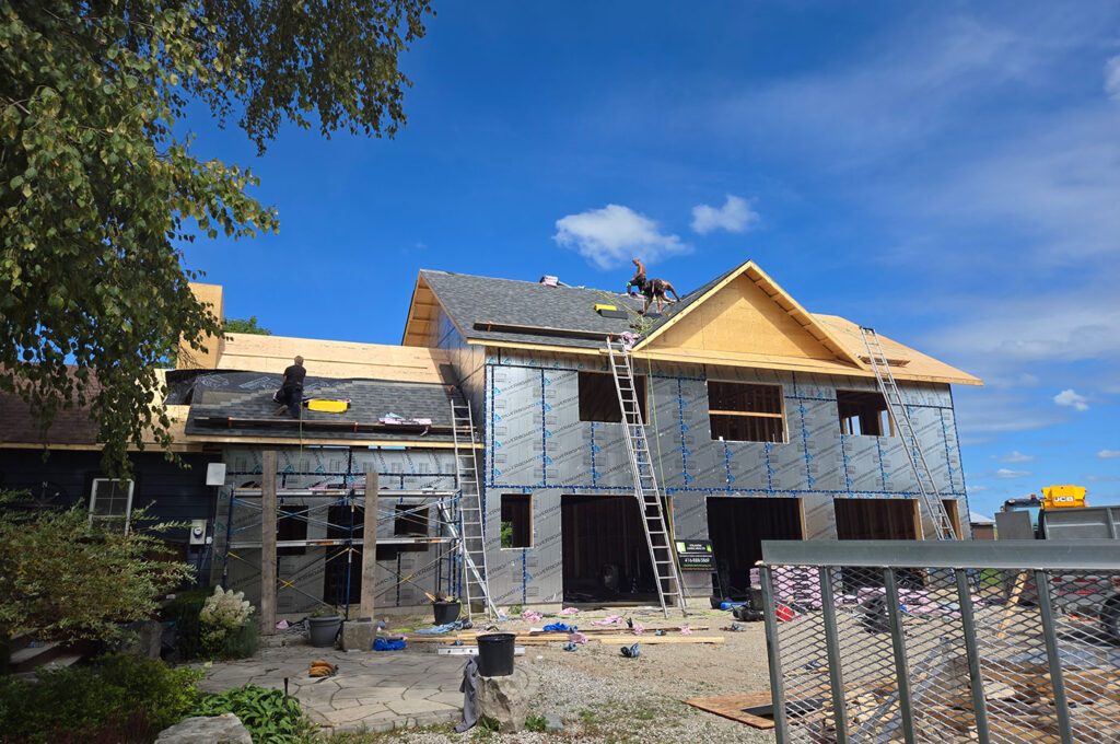 Roof replacement work by experienced roofing company